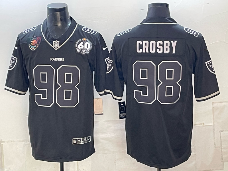 Men 2026 Oakland Raiders #98 Crosby Black Nike Limited NFL Jersey 101605->oakland raiders->NFL Jersey